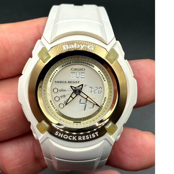 Casio Baby-G BG-70LV-7E LOV-06 Beige Gold Ana-Digi Display Watch Vintage main image 13